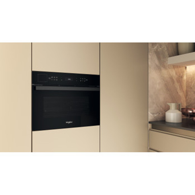 Whirlpool WCS6A9PHTSBA Gőzpároló Sütő Kombi, Fekete, 48 liter, Szöveges digitális kijelző, PureSteam,Finoman csukódó ajtó, LED világítás, Gőzös sütőtisztítás, Chef szonda Whirlpool WCS6A9PHTSBA Gőzpároló Sütő Kombi, Fekete, 48 liter, Szöveges digitális kijelző, PureSteam,Finoman csukódó ajtó, LED világítás, Gőzös sütőtisztítás, Chef szonda