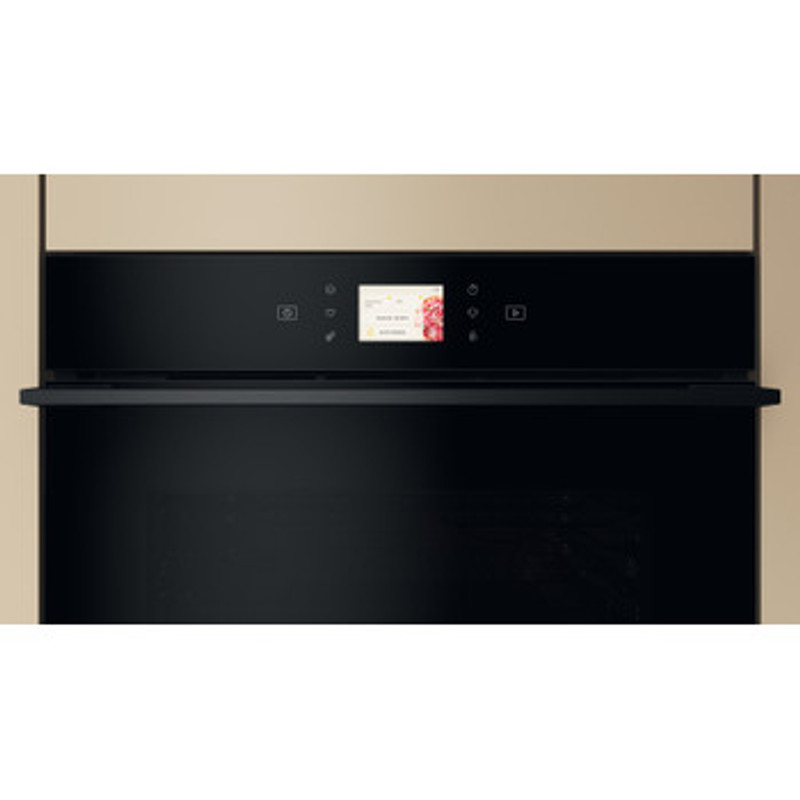 Whirlpool WCW9O7PHTSB Kompakt Sütő-Mikró, Fekete , 53 liter, Érintő képernyős szöveges kijelző, 6. Érzék, Finoman csukódó ajtó, LED világítás, SmartClean (hidrolitikus) sütőtisztítás, WIFI, Chef szonda