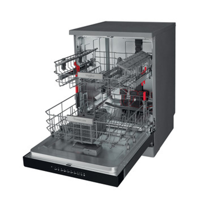 Whirlpool W7F HS51 X szabadonálló mosogatógép, 15 teríték, 8 program, 41dBA zajszint, inox, PowerClean, NaturalDry. 3. evőeszköz kosár