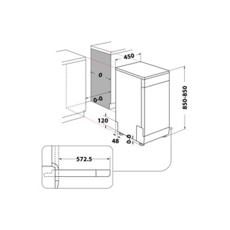 Whirlpool WH6FB10BS7A0X Keskeny mosogatógép, B/A/A, 10 teríték, inox , 9 program, 8.7 l , 6. Érzék technológia, 3. evőeszköztartó fiók, digitális kijelző, elektronikus öblítő- és sóhiány jelző, vízvédelem, 42 dBA, NaturalDry száradást segítő ajtónyitó ren