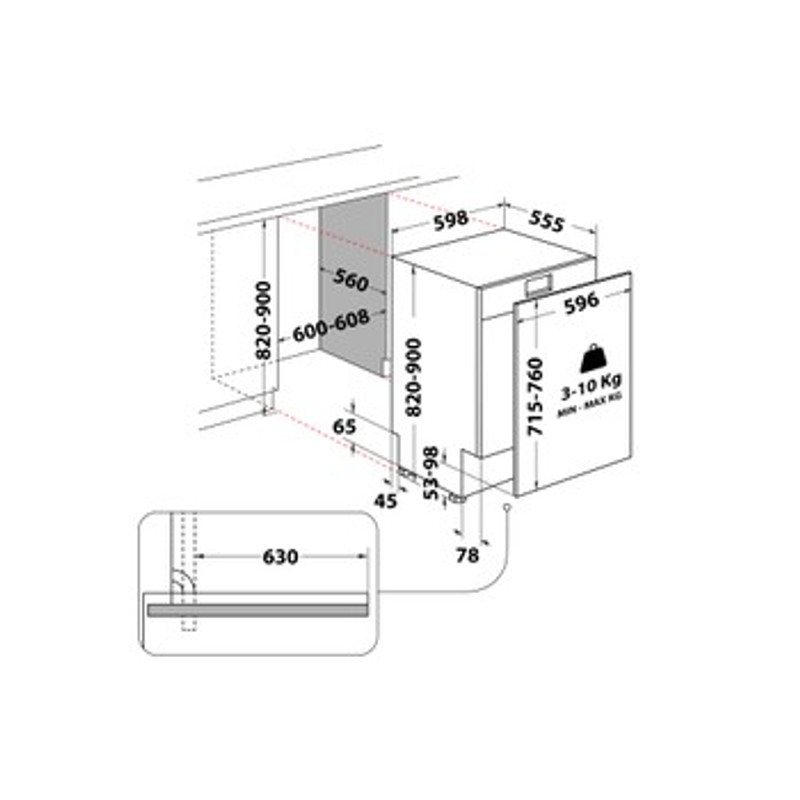 Whirlpool WH6IC16B4M6T0 Teljesen integrálható mosogatógép, "C" , 16 teríték, 9,9 l , MaxiSpace, Evőeszköztartó fiók, PowerCleanPro, NaturalDry, 10 program, 6. Érzék, 44 dBA Whirlpool WH6IC16B4M6T0 Teljesen integrálható mosogatógép, "C" , 16 teríték, 9,9 l , MaxiSpace, Evőeszköztartó fiók, PowerCleanPro, NaturalDry, 10 program, 6. Érzék, 44 dBA