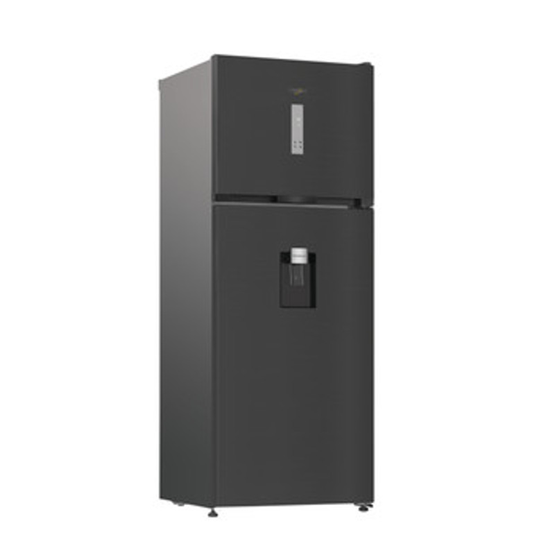 Whirlpool WHD26472WX4E Felülfagyasztós NoFrost hűtőszekrény, E, 354+123 l, inox, 6. Érzék funkció, érintőszenzoros külső digitális kijelzővel, LED világítás, multiflow, vízadagoló, 38 dBA, 186.2x70x74.6cm