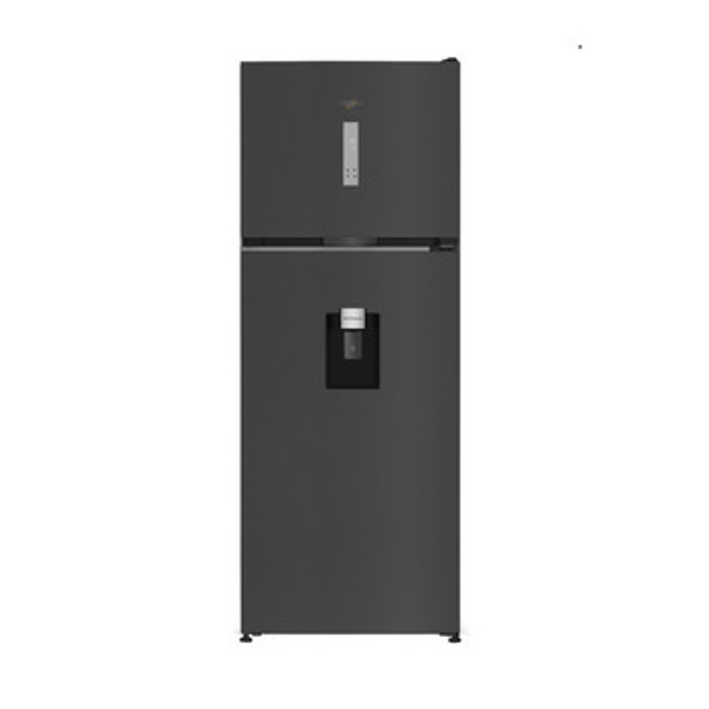 Whirlpool WHD26472WX4E Felülfagyasztós NoFrost hűtőszekrény, E, 354+123 l, inox, 6. Érzék funkció, érintőszenzoros külső digitális kijelzővel, LED világítás, multiflow, vízadagoló, 38 dBA, 186.2x70x74.6cm