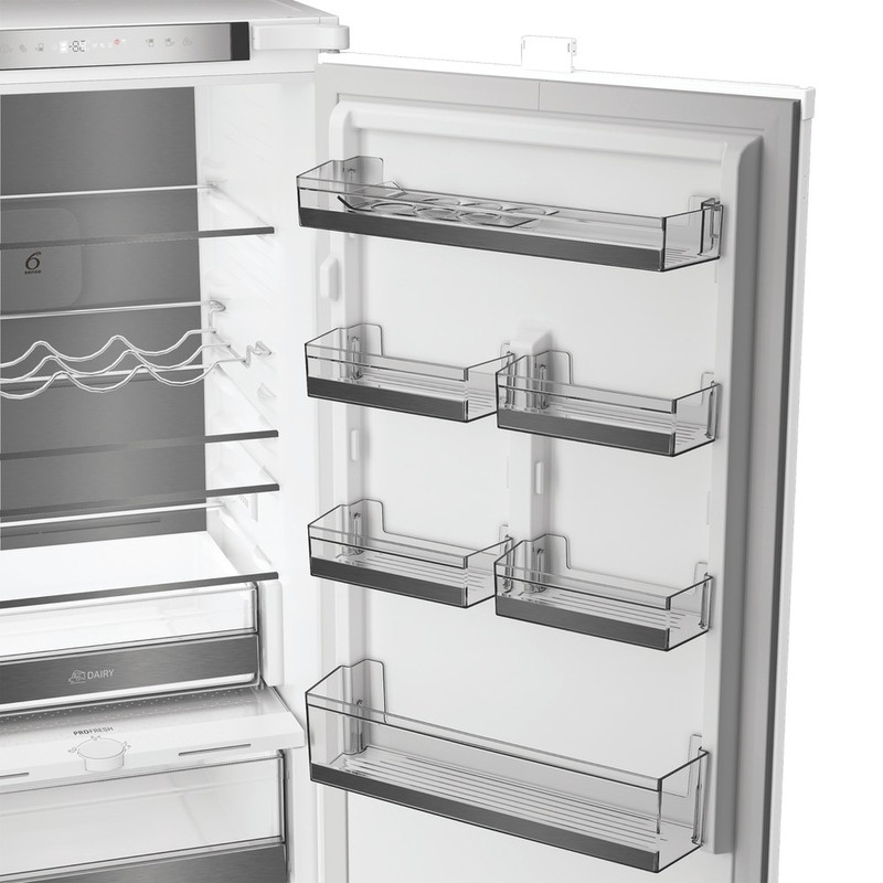 Whirlpool WHK2 5293 B5E2 Beépíthető kombinált hűtő 270L (194/76l ), D, Elektronikus vezérlés HomeWhiz WIFI+BLE támogatás, Adaptív hűtés akár 20%-os energiamegtakarítással, Metal multiflow, csúszópántos zsanér (sliding), 10 év kompresszor garanciával, 17