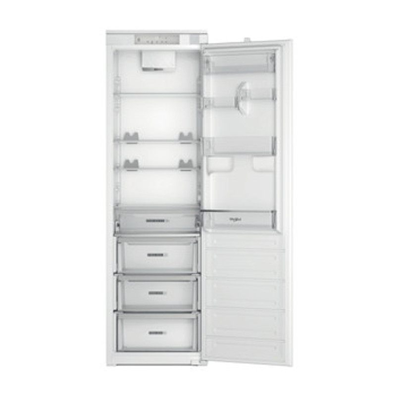 Whirlpool WHSD18A033C2P Beépíthető hűtő, 306 l , D , prémium belső kialakítás, 6. Érzék Fresh Control funkció, prémium LED világítás, ventilátor antibakteriális szűrővel, üvegpolcok, 4db palacktartó, 3 Fresh Box, 30 dBA, 177x54x54.5 cm