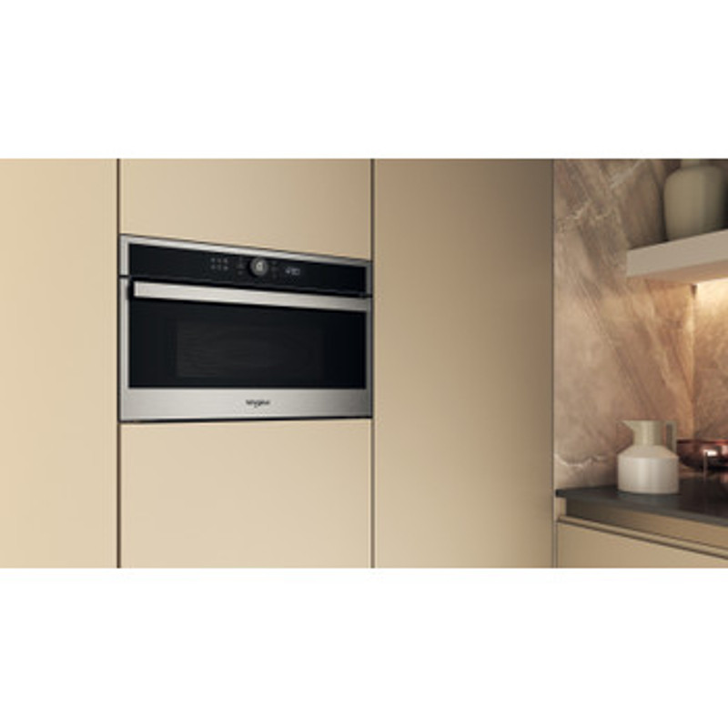 Whirlpool WMD44MX Álló szekrénybe építhető mikrohullámú sütő Inox, 31 liter, 6. Érzék funkciók, 1000W, CRISP, grill, digitális kijelző (fehér karakterszín), JET Start, JET Defrost, JET Menü, lenyíló tükrös üvegajtó Whirlpool WMD44MX Álló szekrénybe építhető mikrohullámú sütő Inox, 31 liter, 6. Érzék funkciók, 1000W, CRISP, grill, digitális kijelző (fehér karakterszín), JET Start, JET Defrost, JET Menü, lenyíló tükrös üvegajtó