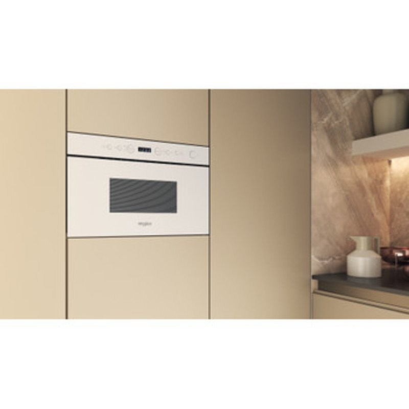 Whirlpool WMN14BW Álló szekrénybe építhető mikrohullámú sütő Fehér, 22 liter, 750 W, oldalra nyíló üvegajtó, LED kijelző (zöld karakterszín), JET Start, JET Defrost, Grill Whirlpool WMN14BW Álló szekrénybe építhető mikrohullámú sütő Fehér, 22 liter, 750 W, oldalra nyíló üvegajtó, LED kijelző (zöld karakterszín), JET Start, JET Defrost, Grill