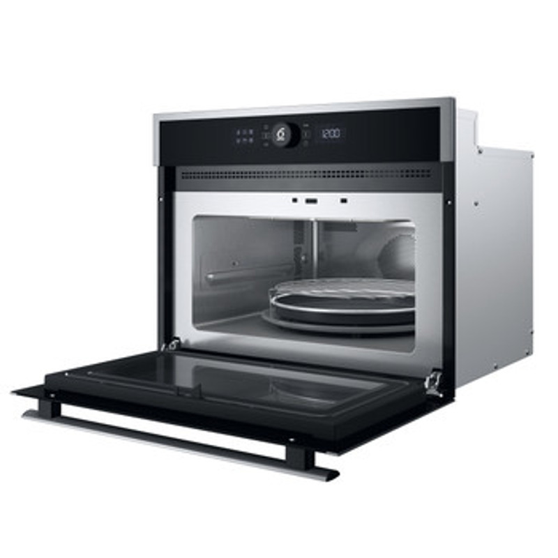 Whirlpool WMW44HMX Álló szekrénybe építhető mikrohullámú sütő, Inox, 40 liter, 6. Érzék funkciók, CRISP, grill, Érintős kijelző, JET Start, JET Defrost Whirlpool WMW44HMX Álló szekrénybe építhető mikrohullámú sütő, Inox, 40 liter, 6. Érzék funkciók, CRISP, grill, Érintős kijelző, JET Start, JET Defrost