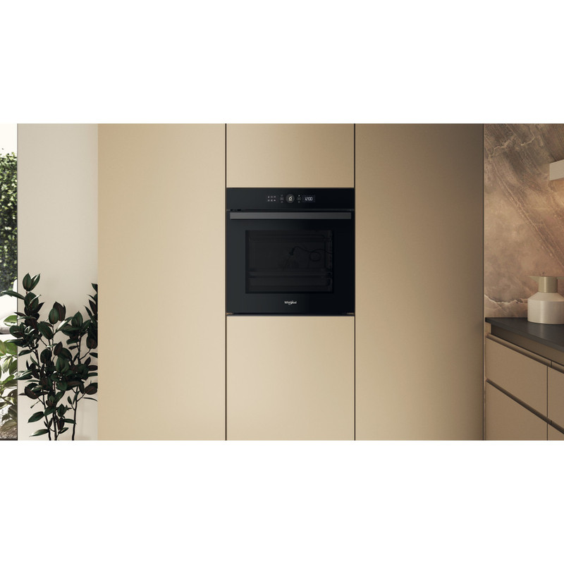 Whirlpool WOI4S8PPM1SB Beépíthető sütő, Fekete üveg, finoman csukódó sütőajtó, 6. Érzék funkció 6 ételkategóriára, MF8, PIROLITIKUS és HIDROLITIKUS tisztítás, Airfry, teleszkópos sütősín, 73 l Whirlpool WOI4S8PPM1SB Beépíthető sütő, Fekete üveg, finoman csukódó sütőajtó, 6. Érzék funkció 6 ételkategóriára, MF8, PIROLITIKUS és HIDROLITIKUS tisztítás, Airfry, teleszkópos sütősín, 73 l