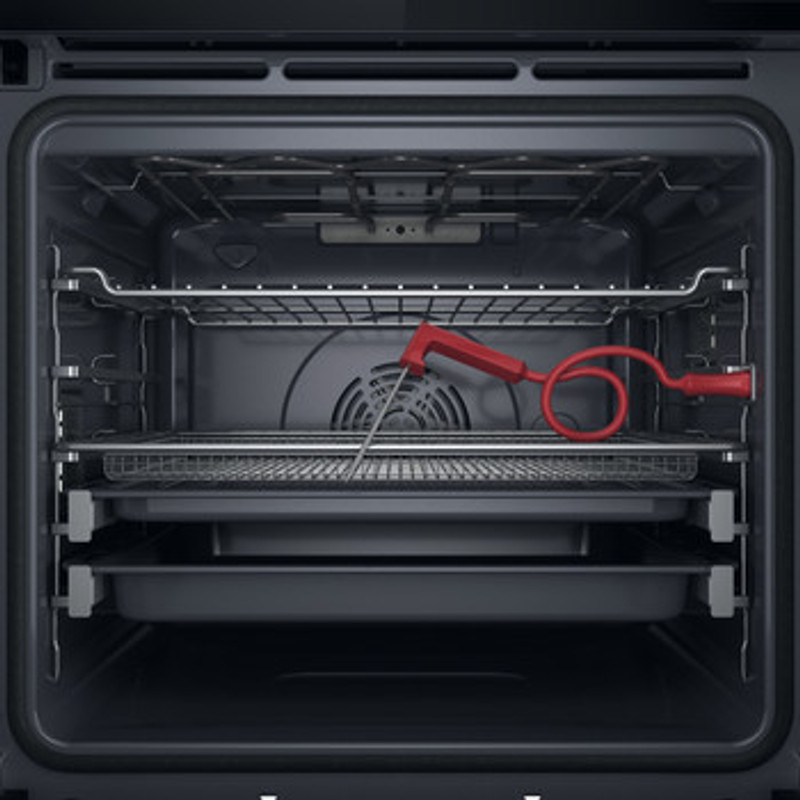 Whirlpool WOI6A8FPT1SBA Beépíthető sütő, Fekete üveg, finoman csukódó sütőajtó, 6. Érzék funkció receptekkel, MF8, PIROLITIKUS és HIDROLITIKUS tisztítás, Assisted kijelző (magyar nyelvű, érintőszenzoros), Airfry, gőz, teleszkópos sütősín, 73 l