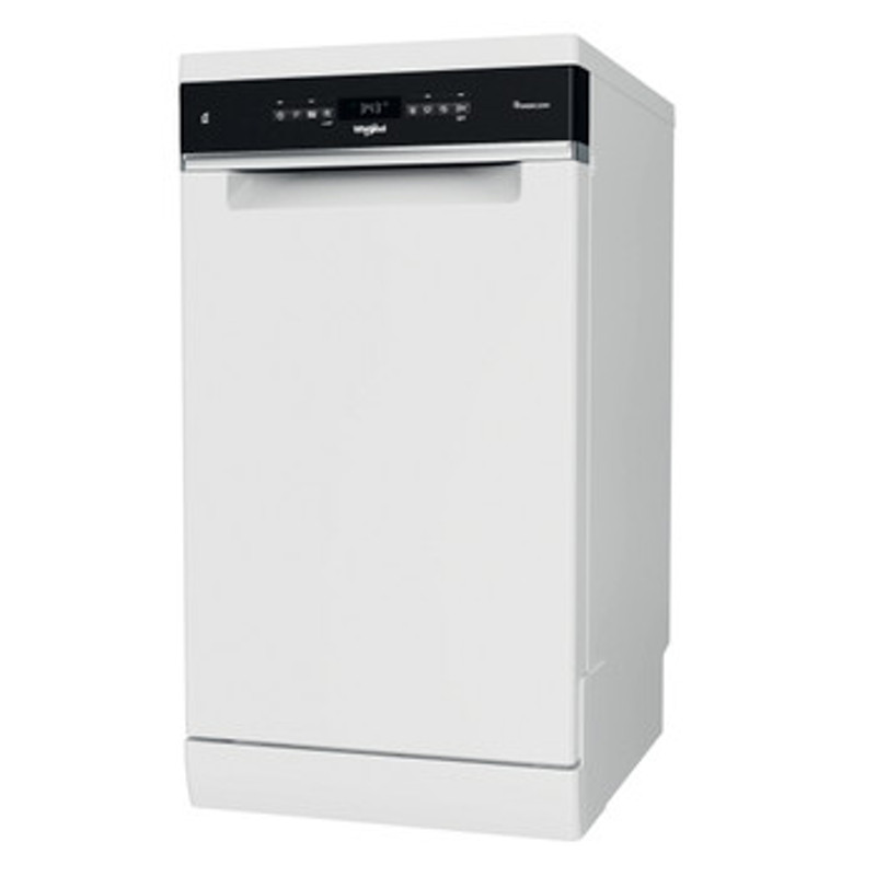 Whirlpool WSFO 3B23 P szabadonálló keskeny mosogatógép, 10 teríték, 5 program, 43dBA zajszint, fehér, PowerClean