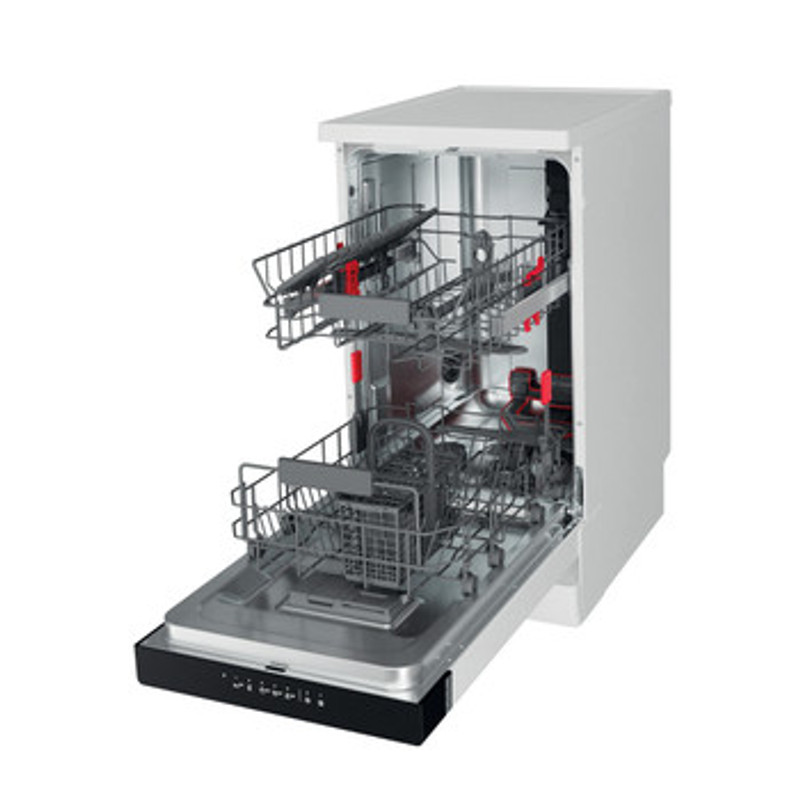 Whirlpool WSFO 3B23 P szabadonálló keskeny mosogatógép, 10 teríték, 5 program, 43dBA zajszint, fehér, PowerClean