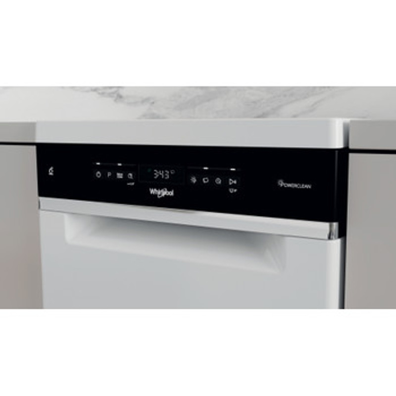 Whirlpool WSFO 3B23 P szabadonálló keskeny mosogatógép, 10 teríték, 5 program, 43dBA zajszint, fehér, PowerClean