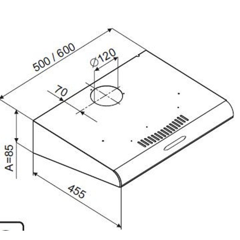Operis TANTE Klasszikus páraelszívó, fehér, 60 cm Operis TANTE Klasszikus páraelszívó, fehér, 60 cm