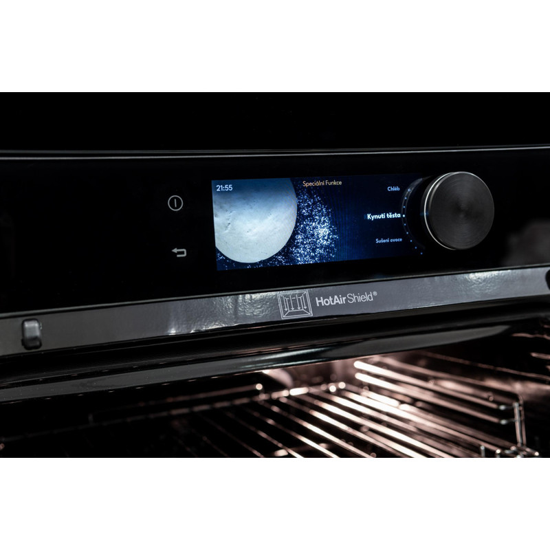 Kluge KTE1050B beépíthető multifunkciós fekete sütő, TFT
