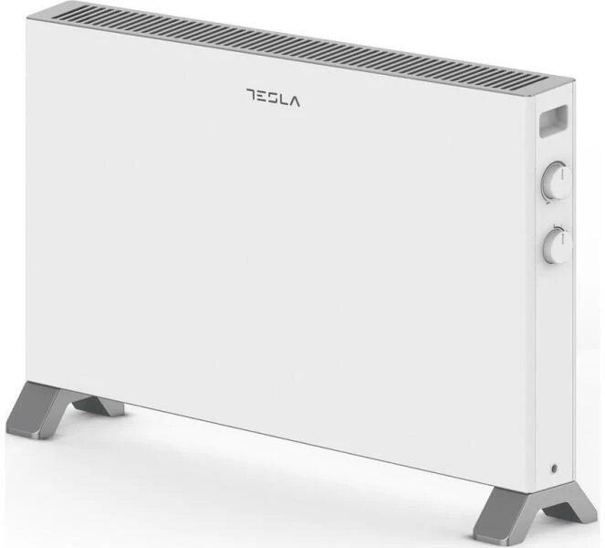 Tesla PC302W hordozható elektromos konvektor, 2000W, 3 fokozat, 20-25m2 területre, fehér-ezüst szín