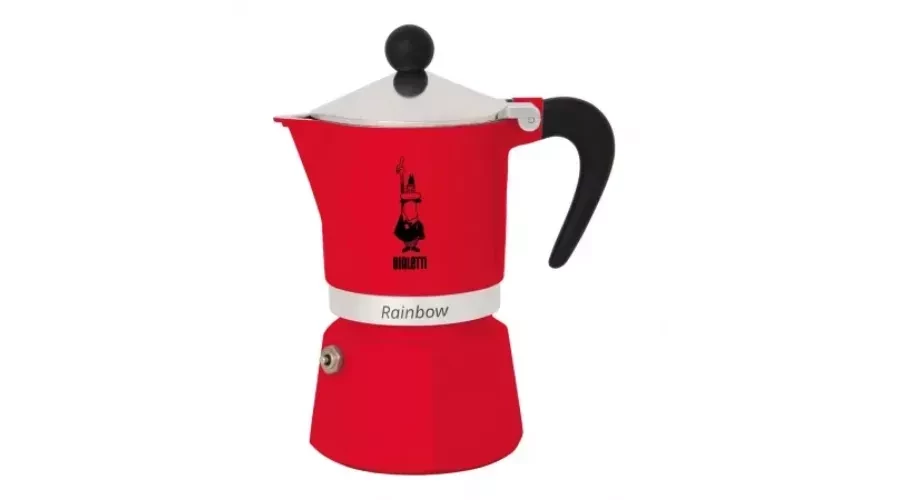 Bialetti RAINBOW kotyogós kávéfőző 3 adag PIROS(0004962)