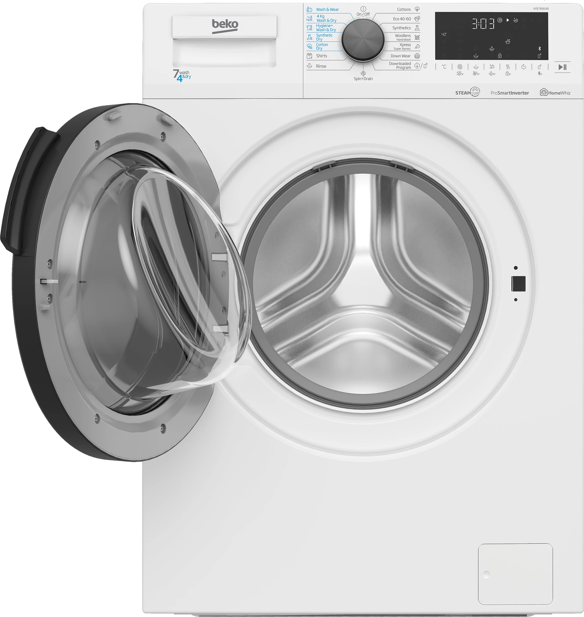 Beko HTE7616X0 szabadonálló mosó-szárítógép, 7/4 kg, 1400f