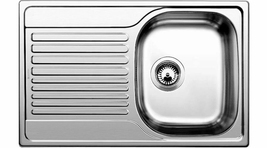 BLANCO TIPO 45 S Compact, mosogatótálca, natúr rozsdamentes acél, excenter nélkül