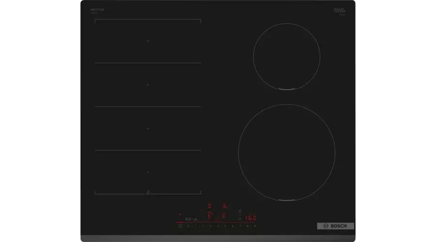 Bosch PIX631HC1E beépíthető FlexInduction üvegkerámia főzőlap - Serie6 - Home Connect & Hob-Hood Control - 60cm - Elöl csiszolt kivitel