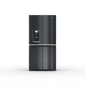 Whirlpool WQ9I FO2BX EF szabadonálló NoFrost Side By Side hűtő jégkocka készítővel és víz adagolóval, fekete inox, FlexiFreeze, 90 cm széles